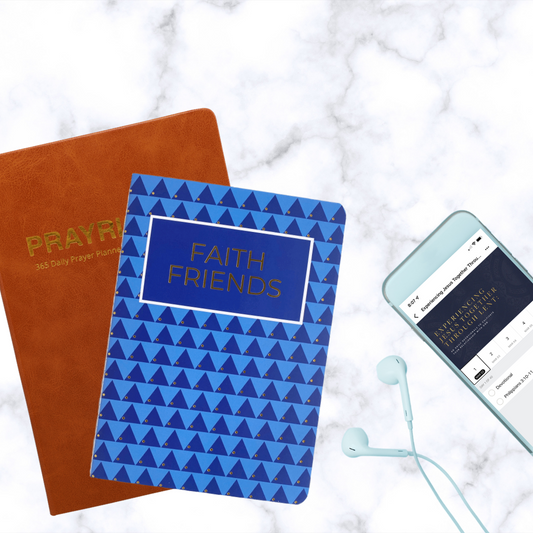 Prayrior Planner and Faith Friends Notebook used during Lent