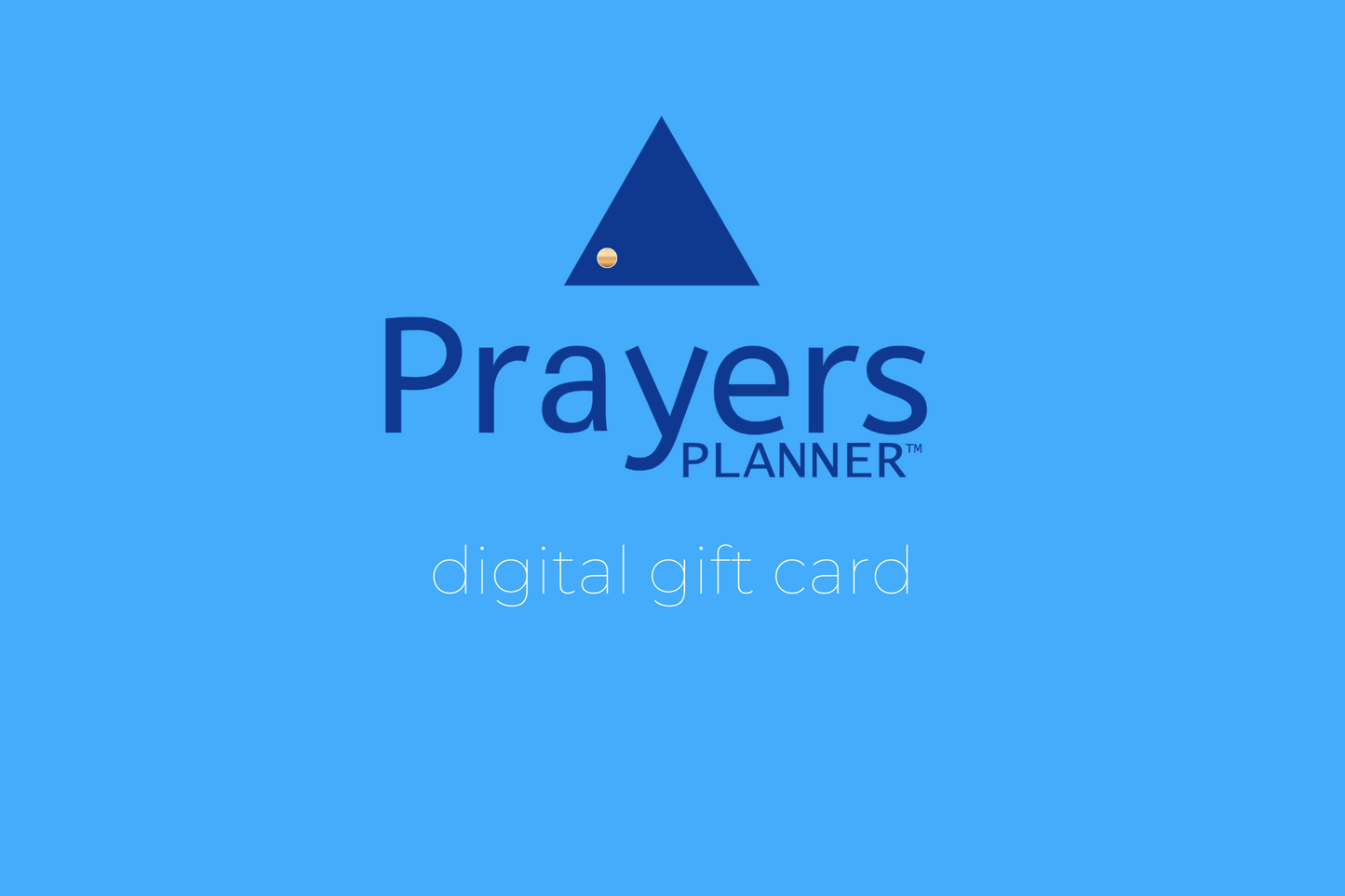 Prayers Planner gift card